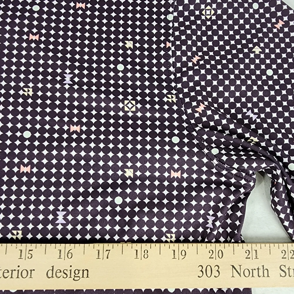 Bad Birdie Purple and White Patterned Polo - Picture 5 of 6